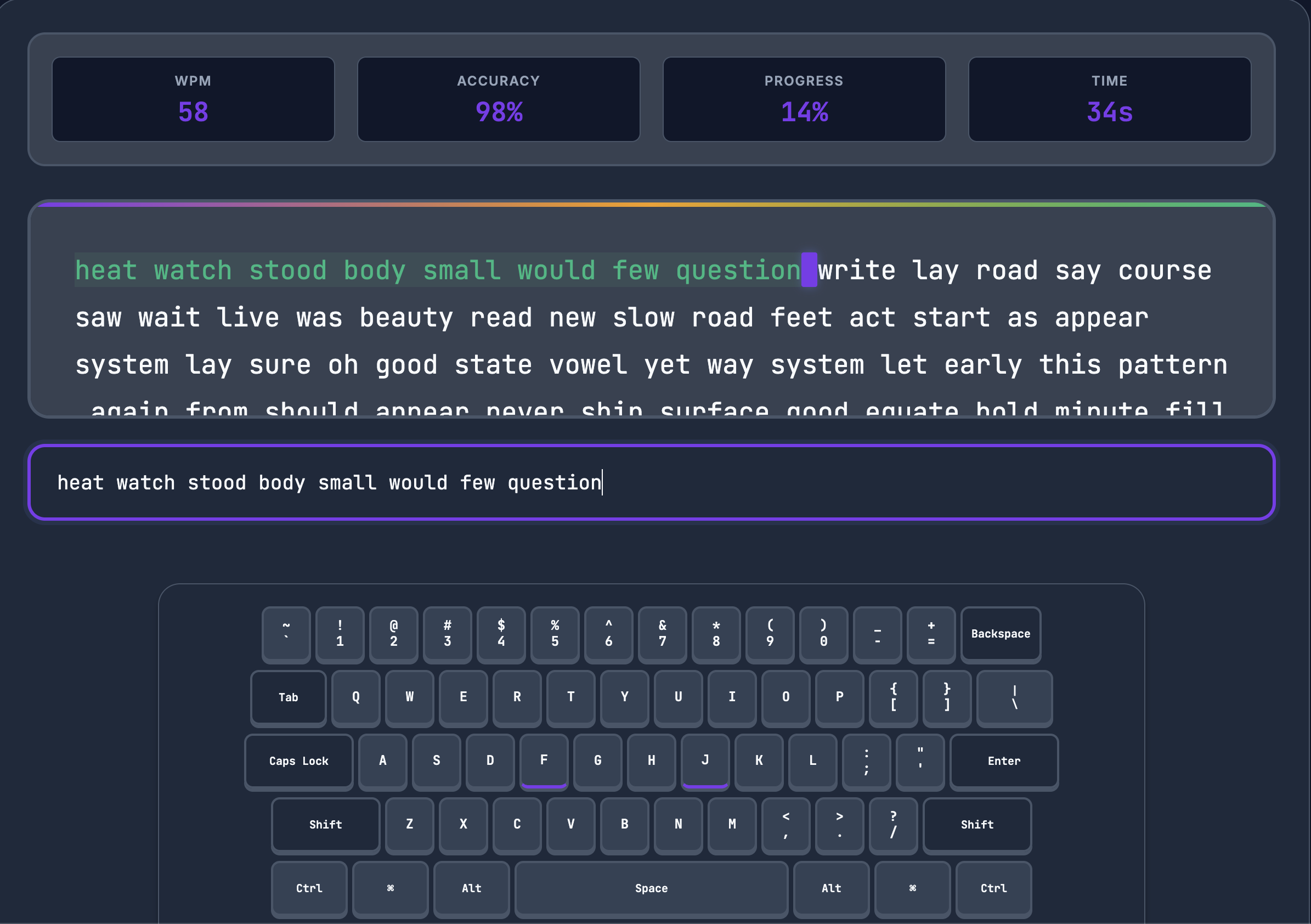 Type Race Online Screenshot